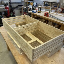 Completed subassemblies, ready for paint