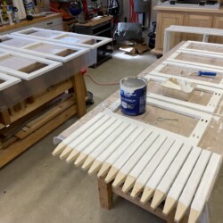 In-process painting of all the subassemblies and components before final assembly