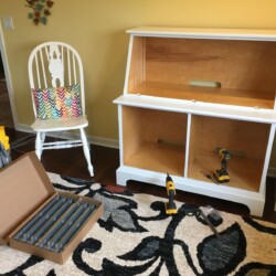 Base, upper and lower cabinets assembled and ready for more components