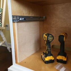 Using pre-cut spacers to locate drawer slides for installation