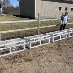 A total of 32 square feet of garden soil protected