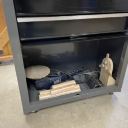 Inefficient storage area in the bottom of the roll around Craftsman cabinet