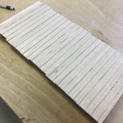 Twelve segments, beveled at 15 degrees on each end, ready for assembly