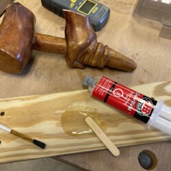 The JB Weld 4400 PSI two-part five-minute epoxy is the strongest adhesive I have ever used