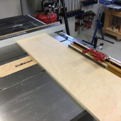 Cutting dadoes with the fence and precision miter gauge.