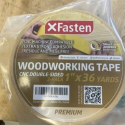 Lucas and Emily graciously left several rolls of the CNC woodworking tape for me to use on the CNC router!
