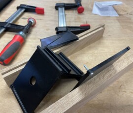 3D-printed components being assembled