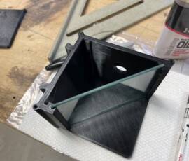 The dielectric glass slipped into the 45-degree channels