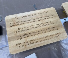 A finished plaque