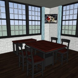 Private appointment room with decorations (3D model)