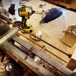Turned E. Indian Rosewood blank ready for sanding to final gauge