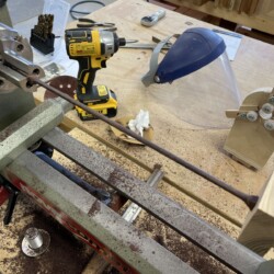 Turned E. Indian Rosewood blank ready for sanding to final gauge
