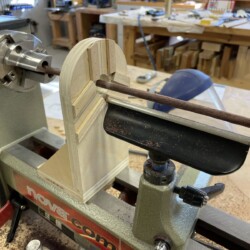 Mini steady rest in process