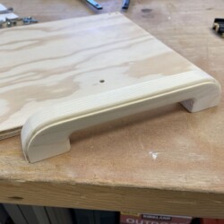 Fabricating a replacement handle from pine, in the style of the other handles in the set, was pretty easy.