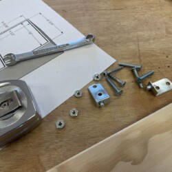 Salvaged hardware ready for re-installation.
